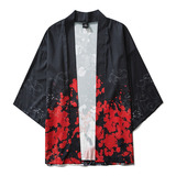 Camisas Japonesas Manga Cinco Puntos Kimono Hombre Y Mujer 0