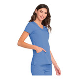 Delantal Premium D Uniforme Clínico - Talla Grande - Celeste