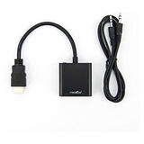 Adaptador De Audio Rocstory10a187-b1 Premium Hdmi A Vga + 3,