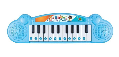 Teclado Piano Musical Bebê Brinquedo Infantil Divertido Azul
