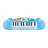 Teclado Piano Musical Bebê Brinquedo Infantil Divertido Azul