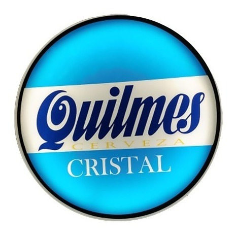 Cartel Luminoso Led Quilmes Cristal Cerveza Redondo 