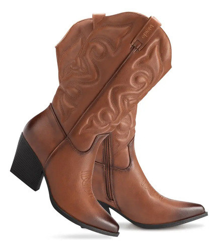 Botas Vaqueras De Moda Dama Zapatos Mujer Cómodo Único Weide | Meses sin interés