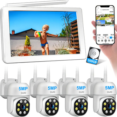 Ojo® 5mp Kit Camaras Seguridad Circuito Cerrado Con Pantalla | Envío gratis