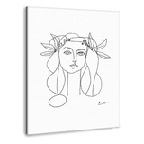 Cuadros Minimalistas Picasso Canvas Algodón Tipo Museo 6 Mod Color Rostro Mujer