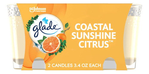 Glade Tarro De Velas, Ambientador, Ctricos De Sol Costero, 3