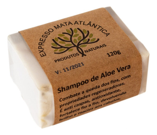 Shampoo Vegano De Aloe Vera 125g. Natural, Artesan E Orgânic