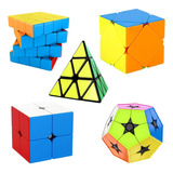 Paquete 5 Cubos Rubik2x2+3x3+pyramid Y Mucho Más