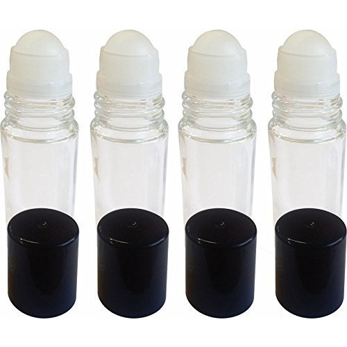 4 botellas De Vidrio Vacias Con Aplicador Roll-on Para Aceit