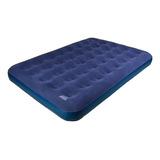 Colchón Inflable Tuscany Doble Inflador De Pie Azul Doite