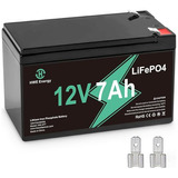 Batería 12v 7ah, Recargable De Lifepo4, Ciclo Profundo...