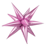 Globo De Estrella Picos 3d Magic Star 12 Puntas # 36 Jumbo Color Rosa Claro