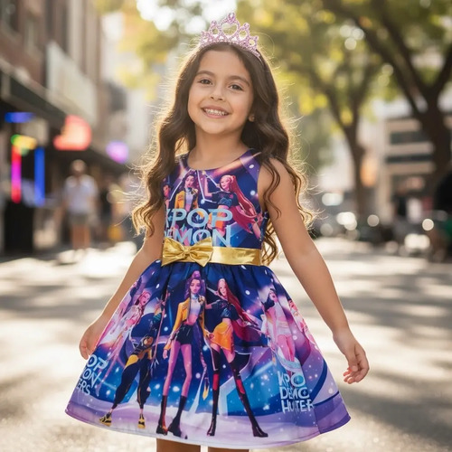Vestido Disfraz Niña Bebe K Pop Demon Hunters Guerreras K Pop Rumí Mira Y Zoey  Fiesta Cumpleaños Estampado | Envío gratis