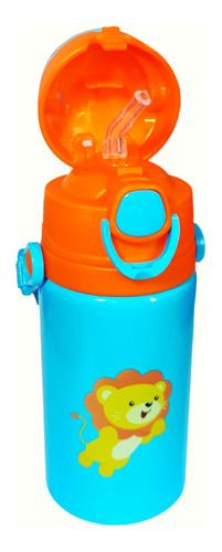 Garrafa Infantil Alumínio Canudo Silicone Buba Envio Em 24h