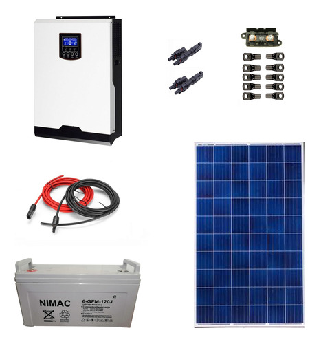 Kit Solar Fotovoltaico 2000w Híbrido Base Mppt