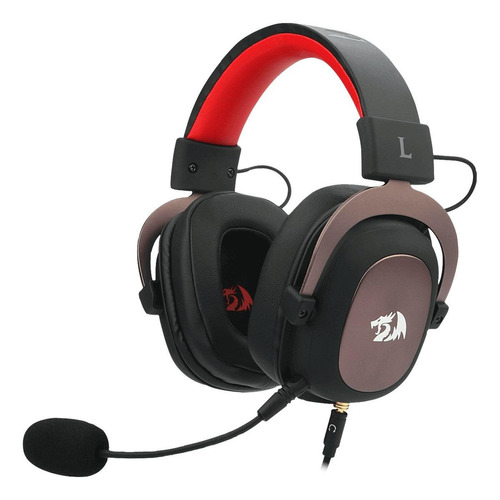 Headset Gamer Redragon Zeus Black E Red