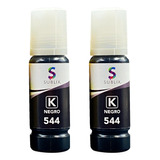 2 Botella Negro Para Epson T544 L1110 L3110 Tinta Compatible