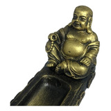 Incensário E Porta Velas Buda Chines 25cm