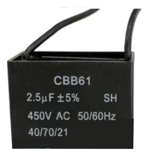 Capacitor/condensador Aires Acond Y Ventilador 2,5uf 450vac