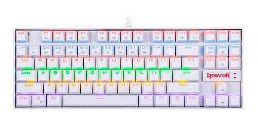 Teclado Gamer Redragon Kumara K552w Led Rainbow Outemu Red