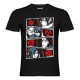 Polera Unisex Naruto Sharingan Comic Anime Estampado Dtf