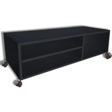 Rack Para Sala De Estar Com Rodinhas Preto