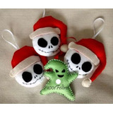 Adornos Jack Santa Skellington Sally Árbol Zero Navidad 6pzs