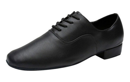 Zapatos De Baile De Cuero Negro Con Estilo For Hombre Con