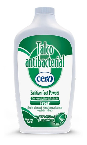 Talco Antibacterial Cero 300g - g a $69