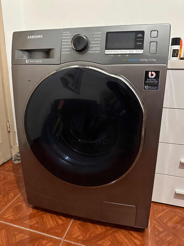 Lavasecarropas Samsung Wd10j6410ax Secado Funcionando Impeca