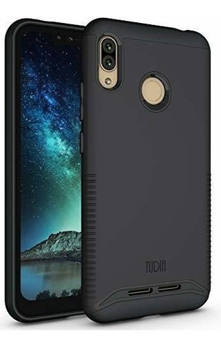 Funda Resistente Para Blu Vivo Xl4 Tudia Negro Matte 