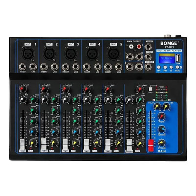 Mezclador De Audio Portátil Bluetooth Bomge K7 Consola De So