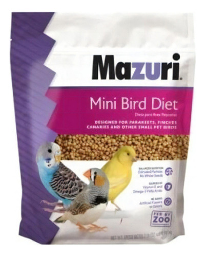 Alimento Mazuri Mini Bird 900 Gr Pellet Pequeñas Aves