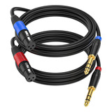 Jozzai Cable De Microfono Xlr Hembra A Conector Mono Ts De 1