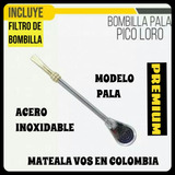 Premium! Bombilla De Mate Argentina Pala Ace\inox C\pico Dor