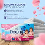 80 Folhas De Lenços Perfumados Para Secadora De Roupas Downy