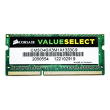 Memoria Ram Value Select Color Verde  4gb 1 Corsair Cmso4gx3m1a1333c9