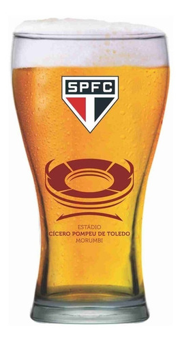 Copo Shape São Paulo Fc C.p.t Morumbi Cerveja/chopp - 470ml Cor Transparente