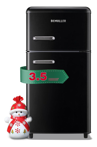 Refrigerador Compacto Con Congelador Y Estilo Retro De 2 Pue