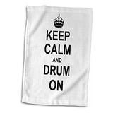 3d Rose Keep Calm Carry On Drumming-gift Para El Baterista,