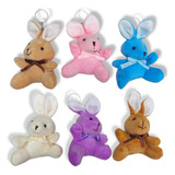 Set 12 Llaveros Peluche Conejo Conejito Niños Regalo Pascua