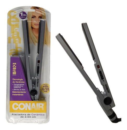 Plancha Conair De Ceramica Antifrizz 2.54cm Cs50es