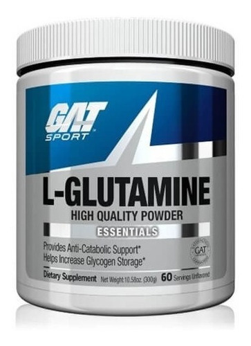 Glutamina Gat 300 Gramos 60 Porciones L-glutamina