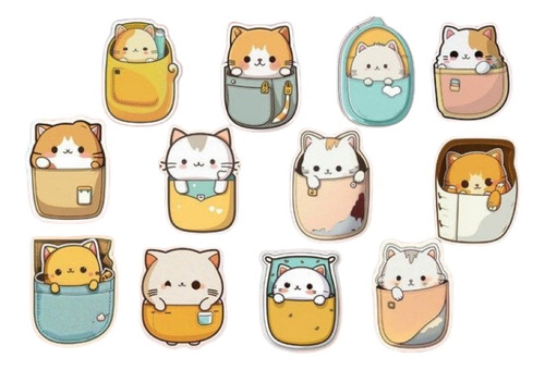 Imágenes Digitales Stickers De Gatitos Kawaii 88981613