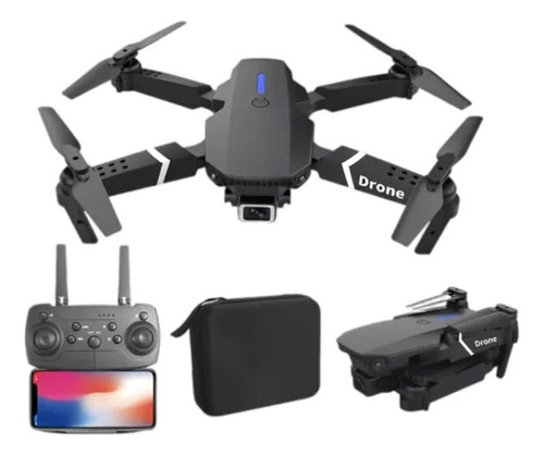 Mini Drone E-88-pro, Wi-fi Dual Câmera, 4k + Bolsa + Bateria