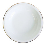 6 Plato Hondo 21cm Borde Dorado Filo Oro Porcelana Tsuji 499