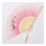 Abanicos Plegables De Seda Bambú Estilo Geisha Japonés Moda