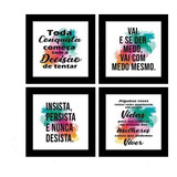 Quadrinhos Decorativos Frases Motivacionais Moldura Fake 