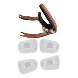 4pcs Protector De Púas De Dedo De Guitarra De Silicona Suave