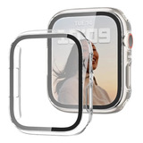 Capa Bumper Com Vidro Embutido Para Apple Watch 41 44 E 45mm